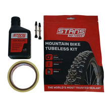 Load image into Gallery viewer, Stan's Tubeless Kit Mountain Bike 25mm tape, 44mm valves
