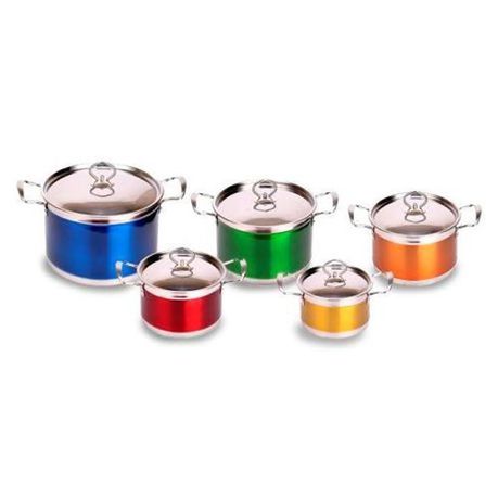 Condere Home 10 Piece Colourful Cookware Set - Pot Set Buy Online in Zimbabwe thedailysale.shop