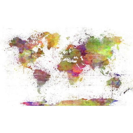 Pine Pallet Wood Print Colourful World Map Buy Online in Zimbabwe thedailysale.shop