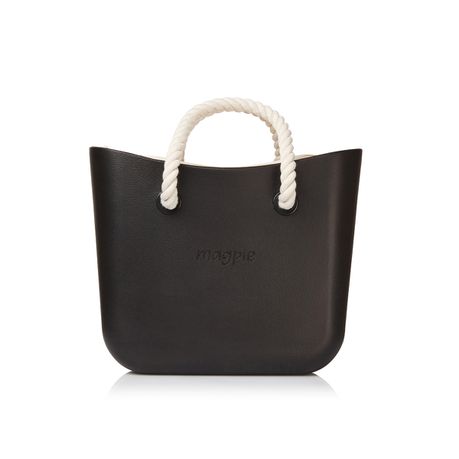 Original Magpie Black Tote Bag With Beige Inner And Rope Handles Buy Online in Zimbabwe thedailysale.shop