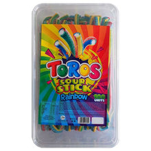 Load image into Gallery viewer, Toros - Rainbow Sour Liquorice Sticks – (1kg/100 Pieces)

