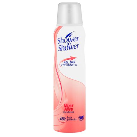 Shower to Shower Deodorant 150ml Musk Alive
