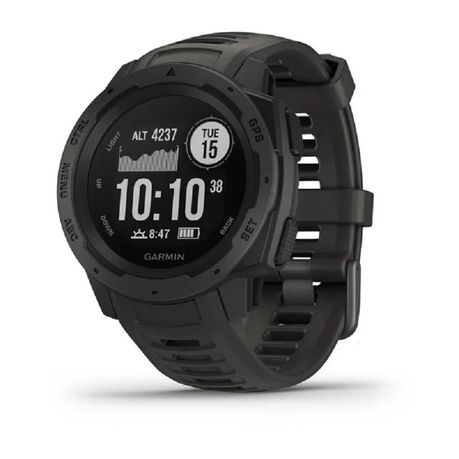 Garmin Instinct Rugged Outdoor Smartwatch - Graphite Buy Online in Zimbabwe thedailysale.shop