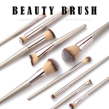 Load image into Gallery viewer, 10 Piece Champagne Nude Cosmetic Brush Set
