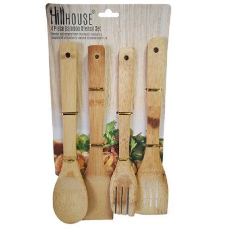 Bamboo Utensil spatula Set - 4 Piece