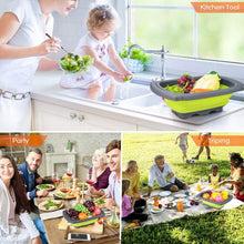 Load image into Gallery viewer, Silver Kitchen Colander Set - 3 Piece - Collapsible - Multi-Functional
