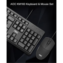 Load image into Gallery viewer, AOC KM160 Wired Ultra Slim Keyboard &amp; Mouse Combo Set
