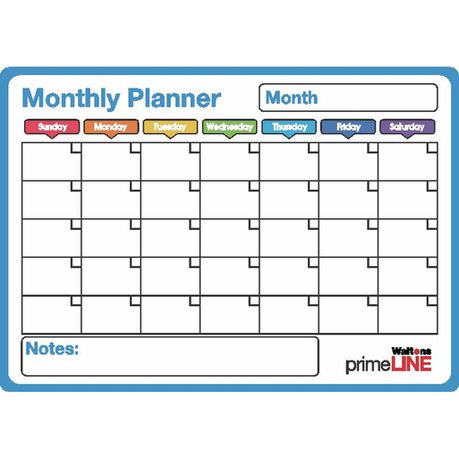 Waltons PrimeLine Magnetic Monthly Calendar Buy Online in Zimbabwe thedailysale.shop