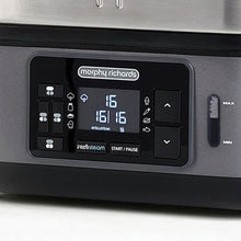 Load image into Gallery viewer, Morphy Richards Food Steamer Digital Stainless Steel Black 3L 1600W Intelli Steam
