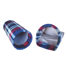 Load image into Gallery viewer, Guinea Pig / Small Animal Fleece Tunnel Set - Red Checked Pattern
