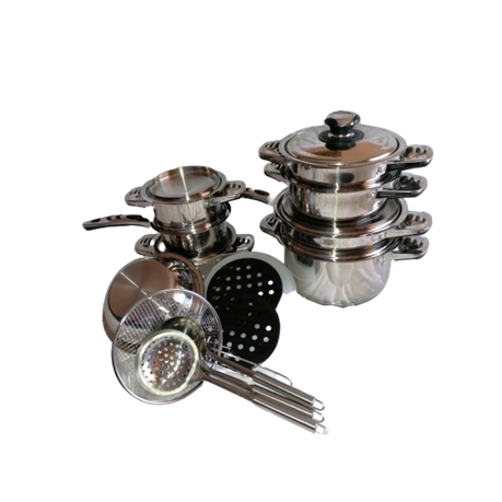 21 Piece High-Quality Dolphin Stainless Steel Cookware Set Buy Online in Zimbabwe thedailysale.shop