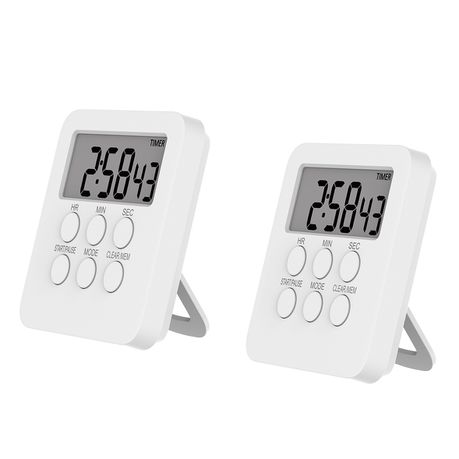 Kitchen Timer Digital Clock Loud Alarm with Magnetic Backing Stand – 2Pack