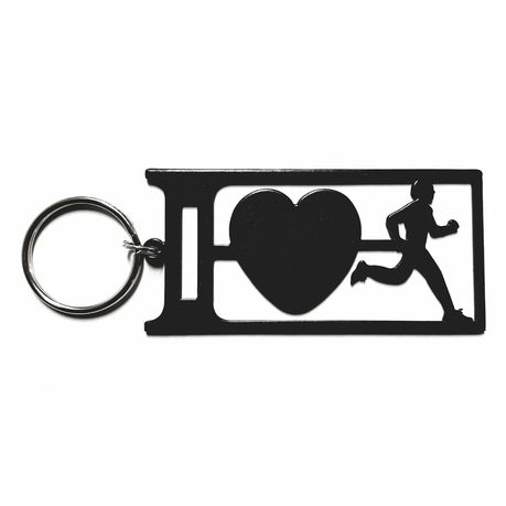 I Love Running Man Key Ring - Black Buy Online in Zimbabwe thedailysale.shop