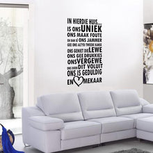 Load image into Gallery viewer, Fantastick - In Hierdie Huis Vinyl Wall Poetry
