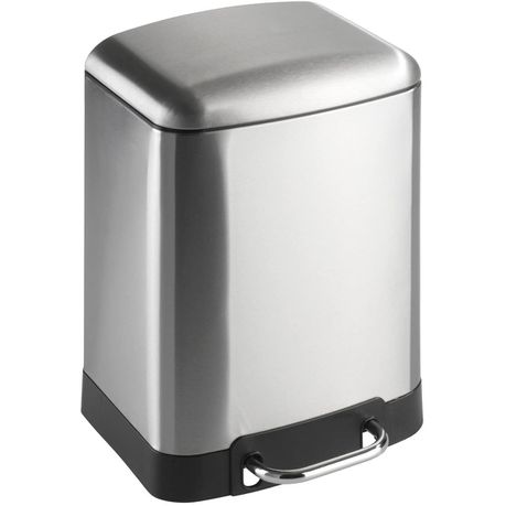 Wenko - 6L Pedal Bin - Studio - Stainless Steel - Easy Close Buy Online in Zimbabwe thedailysale.shop
