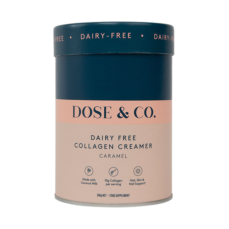 Dose & Co Dairy Free Collagen Creamer Caramel 340g Buy Online in Zimbabwe thedailysale.shop