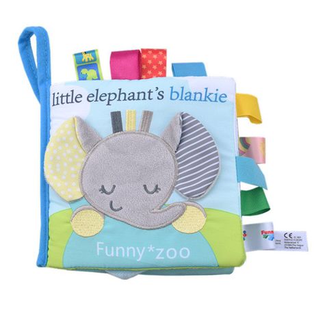 Soft Baby Label Cloth Book - Little Elephant's Blankie Buy Online in Zimbabwe thedailysale.shop