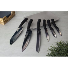 Load image into Gallery viewer, Berlinger Haus 6-Piece Non-Stick Stainless Steel Knife Set - Black
