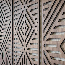 Load image into Gallery viewer, db Creative - Large Geo Wood Wall art décor set of 3 panels
