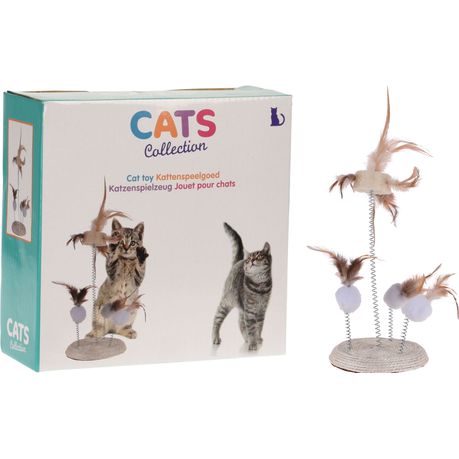 Cat Play Tower with Balls and Feathers Buy Online in Zimbabwe thedailysale.shop