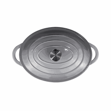 Load image into Gallery viewer, Chef Grey Cookware - Cast Iron 6.0l Oval Casserole
