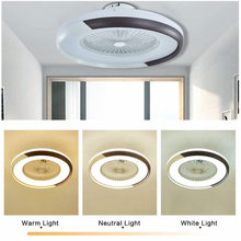 Load image into Gallery viewer, Space Saving LED Ceiling Fan with Remote - Black &amp; White
