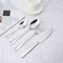 Load image into Gallery viewer, LMA 24 Piece Cutlery Set &amp; Decadent Storage Case - Polished Silver Finish
