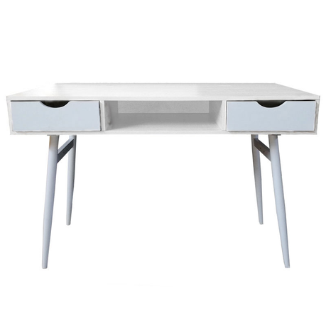Modern Two Drawer White Scandinavian-Style Home Office Desk Computer Desk Buy Online in Zimbabwe thedailysale.shop