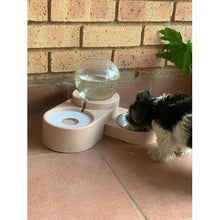 Load image into Gallery viewer, Food and Automatic Water Dispenser Pet Bowl - Cloud Pink
