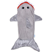 Load image into Gallery viewer, Snuggie tails shark blanket - grey
