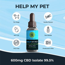 Load image into Gallery viewer, Help my PET CBD 600mg/30ml (Isolate 99.5%)
