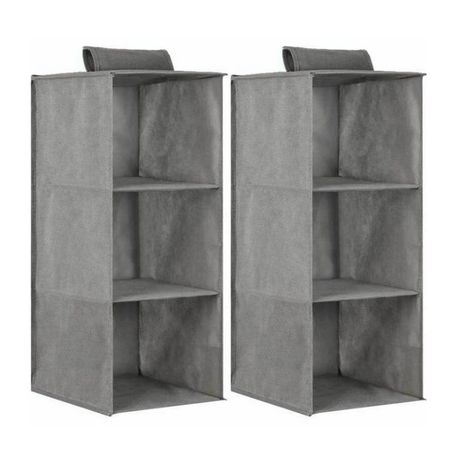 2 x 3 Section Clothing Organisers-Grey Buy Online in Zimbabwe thedailysale.shop