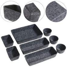 Load image into Gallery viewer, Felt Office Drawer Organiser Desk Organiser- 8 Pieces Grey
