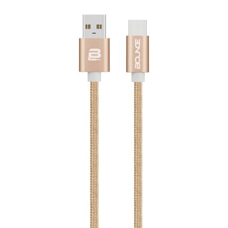 Bounce Type-C Cable - Cord Series - 2m - Champagne Gold Buy Online in Zimbabwe thedailysale.shop