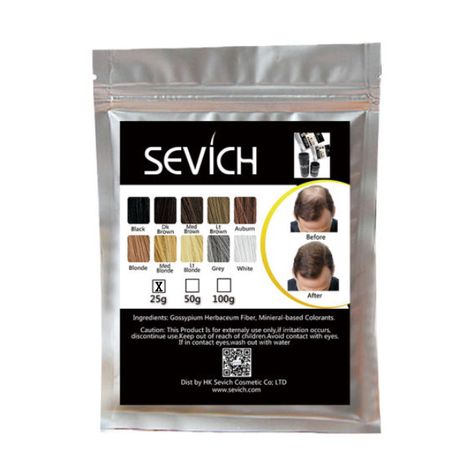 Sevich Hair building Fibers - Refill Bag 25g - Black (Parallel import) Buy Online in Zimbabwe thedailysale.shop