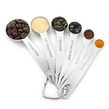 Load image into Gallery viewer, CheffyThings Measuring Spoons 6 Piece
