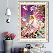 Load image into Gallery viewer, Diamond Painting DIY Kit, Round diamonds, 40x30cm- Flower Fairy
