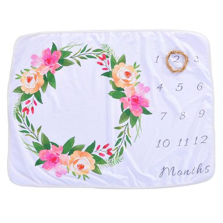 Milestone Baby Blanket - Floral Buy Online in Zimbabwe thedailysale.shop