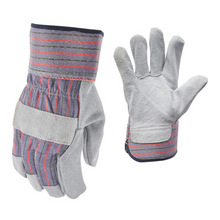 Load image into Gallery viewer, Grovida Firm Grip Suede Leather Gardening Gloves - Grey/Purple
