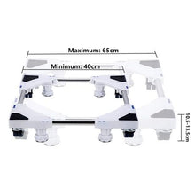 Load image into Gallery viewer, Adjustable Washing Machine Fridge Base Universal Mobile Case Roller Dolly
