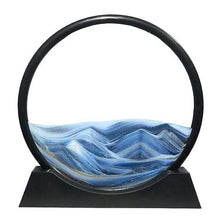 Load image into Gallery viewer, 12 Inch 3D Round Frame Moving Sandscapes Art - Blue
