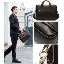 Load image into Gallery viewer, Genuine Leather Uptown 14 Laptop Briefcase
