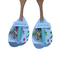 Load image into Gallery viewer, Set of One Wooden Spoon and One Wooden Slotted Spoon

