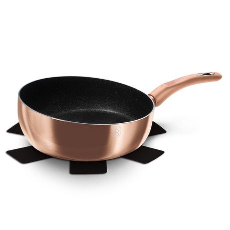 Berlinger Haus 26cm Marble Coating Flip Frypan - Rose Gold Metallic Line Buy Online in Zimbabwe thedailysale.shop