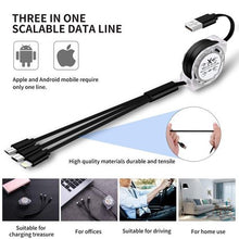 Load image into Gallery viewer, USB Charging Cable – Retractable 3-in-1

