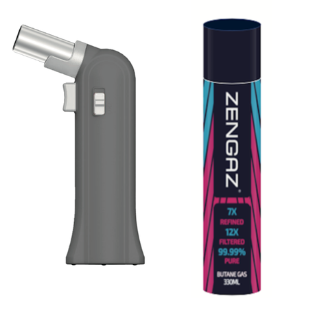 Zengaz ZT-88 Torch Jet Flame Lighter Grey & Zengaz Pure Gas 330ml Refill Buy Online in Zimbabwe thedailysale.shop