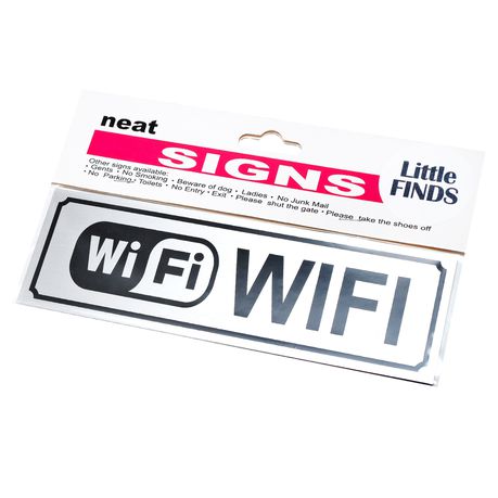 Wifi Sign - Aluminium - Adhesive Stick on