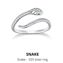 Load image into Gallery viewer, 100% 925 Sterling Silver Platinum Plating Adjustable Spirit Snake Ring
