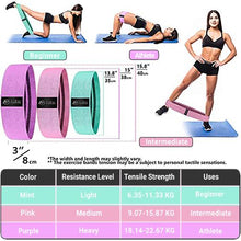 Load image into Gallery viewer, Flexi Muscles-Resistance Bands For Legs &amp; Butt, Fabric Loop Bands Set Of 3
