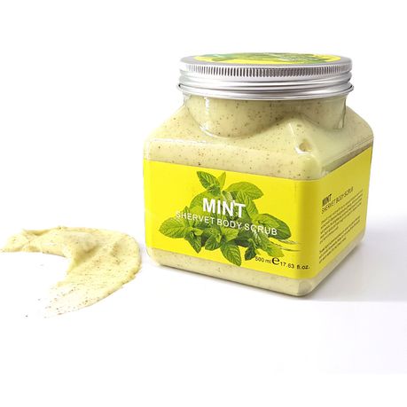 Bufftee Mint Body Scrub - Face Scrub - Skin scrub - Large 500ml Tub
